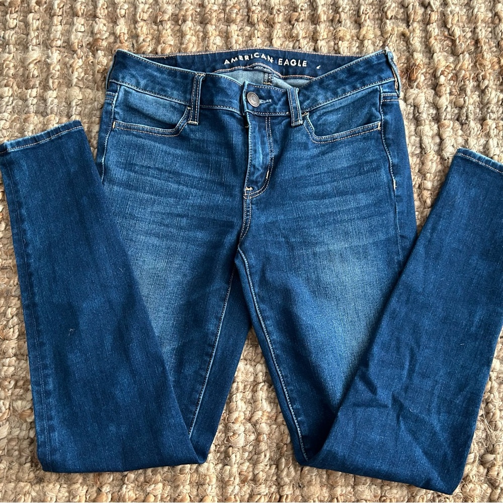 American Eagle Outfitters Women's Dark Blue Jegging- size 4